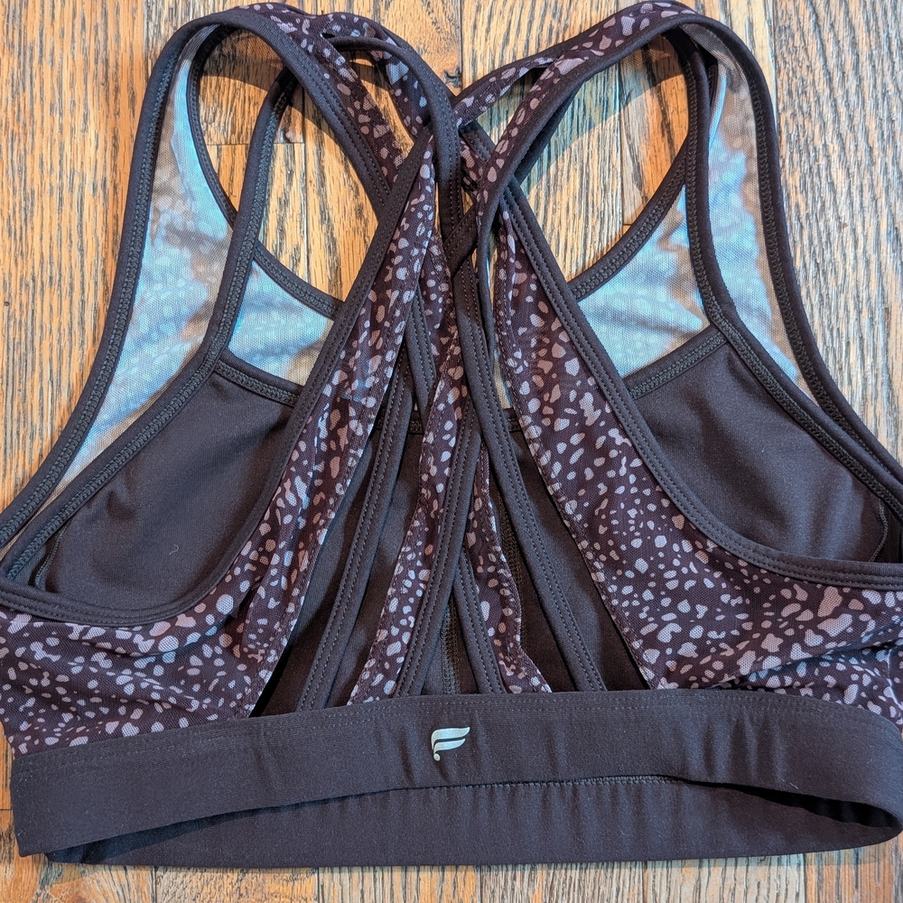 Fabletics Brown & Tan Patterned Activewear Set - image 3